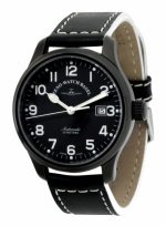 ZENO-WATCH BASEL NC Pilot PVD BLACK REF. 9554-bk-a1 SELF-WINDING CAL. ETA 2824-2