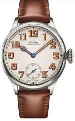 TOURBY (CUSTOM MADE) OLD MILITARY VINTAGE ENAMEL 45 - ENAMEL DIAL, DECORATED UNITAS 6498-2 TOP GRADE HAND WOUND CALIBER