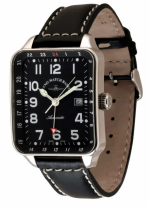 ZENO-WATCH BASEL Square SQ Pilot GMT (Dual Time) Date Ref. 163GMT-a1 Self-Winding Cal.ETA 2893