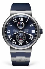 ULYSSE NARDIN Marine Chronometer 45MM Ref. 1183-122-3/43 Blue Dial, Rubber Strap, Self-Winding Caliber UN-118