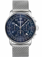 ZEPPELIN LZ126 Los Angeles Ref. 7624M-3 Blue Milanese Automatic Chronograph (Seiko SII NE88 Caliber)