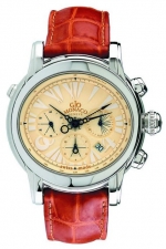 GIO MONACO Galileo Chrono 317 steel - beige - Valjoux 7753 automatic chronograph movement