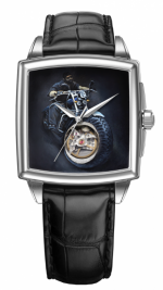 L'DUCHEN Art Collection BIKER STEEL SQUARE REF. D 444.1 - 28  SELF-WINDING SOPROD CAL.