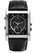 L'DUCHEN Chrono Multifunction ECLIPTIQUE  Black Ref. D 537.11.31 Ronda Quartz Cal.  36x38MM