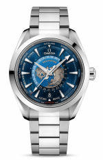 OMEGA SEAMASTER AQUA TERRA 150M CO‑AXIAL MASTER CHRONOMETER GMT WORLDTIMER 43 MM REF. 220.10.43.22.03.001