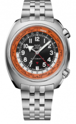 GLYCINE AIRMAN SST 43 GMT AUTOMATIC REF. GL0309 BL/OR - STEEL GL293 SELF-WINDING CAL.