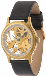 ZENO-WATCH BASEL Medium Size Pilot Winder Ref. 4187-S-Br-6 Skeleton Rose Gold PVD