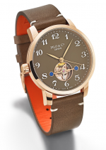 PILO & Co Tempo P0567HAGR Open Heart Slim Line Automatic - Rose Gold PVD - Grey Ceramic Dial
