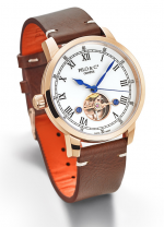 PILO & Co Tempo P0562HAGR Open Heart Slim Line Automatic - Rose Gold PVD - White Ceramic Dial