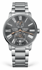 ULYSSE NARDIN Marine Torpilleur 42mm Ref. 1183-310-7M/42-BQ Sunray Grey Dial Self-Winding Chronometre UN-118 Caliber