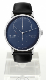 NOMOS GLASHÜTTE/SA LAMBDA DEEP BLUE WHITE GOLD 42MM REF. 935 - DUW 1001 MANUALLY WOUND CALIBER 84H PR