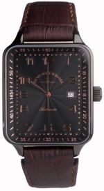 ZENO-WATCH BASEL Square SQ XL Special Retro Automatic black ref. 124-bk-f1-1 ETA 2824-2 self-winding caliber Ltd/100