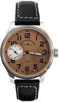 ZENO-WATCH BASEL Oversized (OS) pilot Winder Vintage Brass Brown Ref. 8558-9-i6 hand-wound cal. Unitas 6497