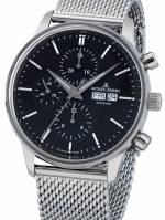 JACQUES LEMANS RETRO CLASSIC N-208C CHRONOGRAPH AUTOMATIC STEEL BLACK 44MM 5ATM VALJOUX N 208 CALIBER
