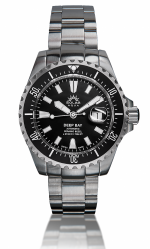 SOLAR AQUA DEEP BAY STEEL BLACK REF. SA0030.0021BR PROFESSIONAL DIVER 213.6 ATM  Peseux P224 automatic caliber