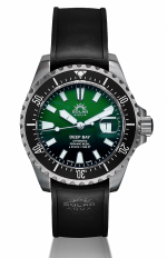 SOLAR AQUA DEEP BAY STEEL GREEN REF. SA0030.0023 PROFESSIONAL DIVER 213.6 ATM Peseux P224 Automatic Caliber