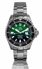 SOLAR AQUA DEEP BAY STEEL GREEN REF. SA0030.0023BR PROFESSIONAL DIVER 213.6 ATM Peseux P224 Automatic Caliber