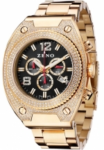 ZENO-WATCH BASEL Fashion Bling 1 Ref. 91026-5030Q-Pgr-f1M Swiss Quartz Chronograph Hip-Hop 46mm 10ATM Ltd/200