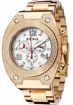ZENO-WATCH BASEL Fashion Bling 1 Ref. 91026-5030Q-Pgr-s2M Swiss Quartz Chronograph Hip-Hop 46mm 10ATM Ltd/200