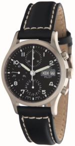ZENO-WATCH BASEL Basic Pilot Chronographia Ref. 3201-TVDD-A1 Valjoux 7750 self-winding chronograph caliber