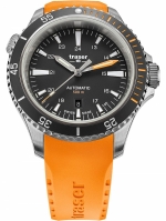 TRASER H3 P67 Diver Automatic Black Ref. 110323 46mm 50ATM orange rubber strap