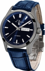 L'DUCHEN Automatique DYNAMIQUE GUN METAL BLUE REF. D 263.63.16 DAY-DATE ETA SELF-WINDING CALIBER