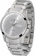 L'DUCHEN Automatique DYNAMIQUE ALL STEEL SILVER REF. D 263.10.33 DAY-DATE ETA SELF-WINDING CALIBER