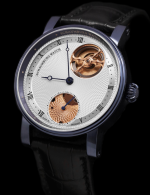 SCHAUMBURG WATCH Unikatorium hand made Classic IV IP Deep Blue Open Heart