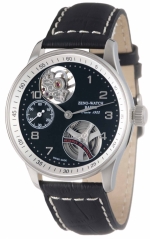 ZENO-WATCH BASEL X-Large PILOT WINDER RESERVE DE MARCHE REF. P558SS-D1 UNITAS 6497 SKELETON