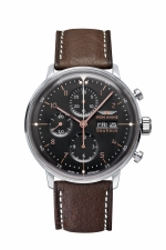 IRON ANNIE Bauhaus Automatic Chronograph Steel Black 42mm Ref. 5018-2 Valjoux 7750 self-winding caliber