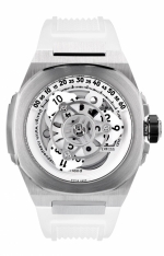 DWISS M3W WANDERING HOURS - WHITE - RUBBER SW-200 MODIFIED SELF-WINDING CALIBER  LTD/500