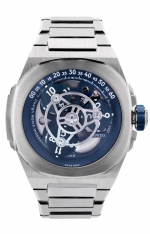 DWISS M3W WANDERING HOURS - BLUE - BRACELET SW-200 MODIFIED SELF-WINDING CALIBER  LTD/500