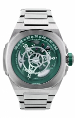 DWISS M3W WANDERING HOURS - GREEN - BRACELET SW-200 MODIFIED SELF-WINDING CALIBER  LTD/500