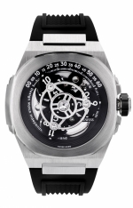 DWISS M3W WANDERING HOURS - BLACK - RUBBER SW-200 MODIFIED SELF-WINDING CALIBER  LTD/500