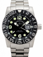ZENO-WATCH BASEL Airplane Diver Quartz GMT Points (Dual Time), black/black, ref. 6349Q-GMT-a1M