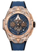 HUBLOT BIG BANG SANG BLEU II 18K KING GOLD BLUE PAVÉ 45MM REF. 418.OX.5108.RX.1604.MXM20 HUB1240 UNICO CHRONOGRAPH
