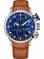 EDOX CHRONORALLY AUTOMATIC CHRONOGRAPH REF. 01129-TBUCBR-BUBR TITANIUM BLUE