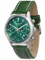 ZENO-WATCH BASEL Gentleman Automatic Chrono 7753 Retro Green Ref. 6662-7753-g8 Valjoux 7753 caliber