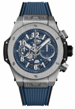 HUBLOT BIG BANG UNICO TITANIUM BLUE 44MM REF. 421.NX.5170.RX  HUB1280 FLYBACK CHRONOGRAPH