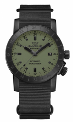 GLYCINE AIRMAN Purist 42 MM GL0492 PVD Black Military Green Dial Self-Winding Caliber GL293