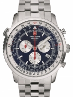 SWISS ALPINE MILITARY aviator chrono Ref. 7078.9135 all steel-blue
