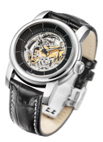 PILO & Co Tempo P0521HAS SKELETON AUTOMATIC STEEL BLACK 43MM