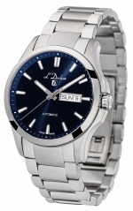 L'DUCHEN Automatique DYNAMIQUE IV Ref. D 843.10.37 - all steel, blue dial - self-winding SW-220 caliber