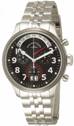 ZENO-WATCH BASEL Oversized (OS) pilot Day Date Retrograde Chrono Ref. 4259-8040NQ-b1M Ronda 8040 quartz movement