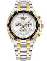 SWISS ALPINE MILITARY star fighter chronograph ref. 7043.9142 SAM bicolor 47 MM 10 ATM swiss quartz mvmt