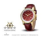 KronSegler ADMIRAL KS 728 POSEIDON ADMIRAL Chronograph IP Gold - Bordeaux Dial - Limited Edition 004/333, 009/333