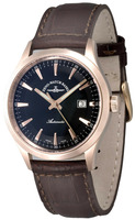 ZENO-WATCH BASEL Gentleman Automatic 2824 black Ref. 6662-2824-Pgr-f1 Vintage line IP rose gold