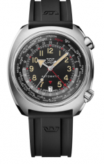GLYCINE AIRMAN SST 43 GMT AUTOMATIC REF. GL0312 BLACK - STEEL GL293 SELF-WINDING CAL.