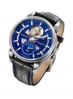 DESIGNER BRANDS DAVID VAN HEIM TIMEWEAR Tourbillon VH-302 Moon Phase Steel Blue