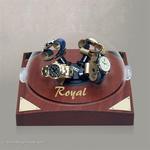 WATCH WINDERS MTE WTS 4 Royal Navy for 4 automatic watches, massive mahogany base